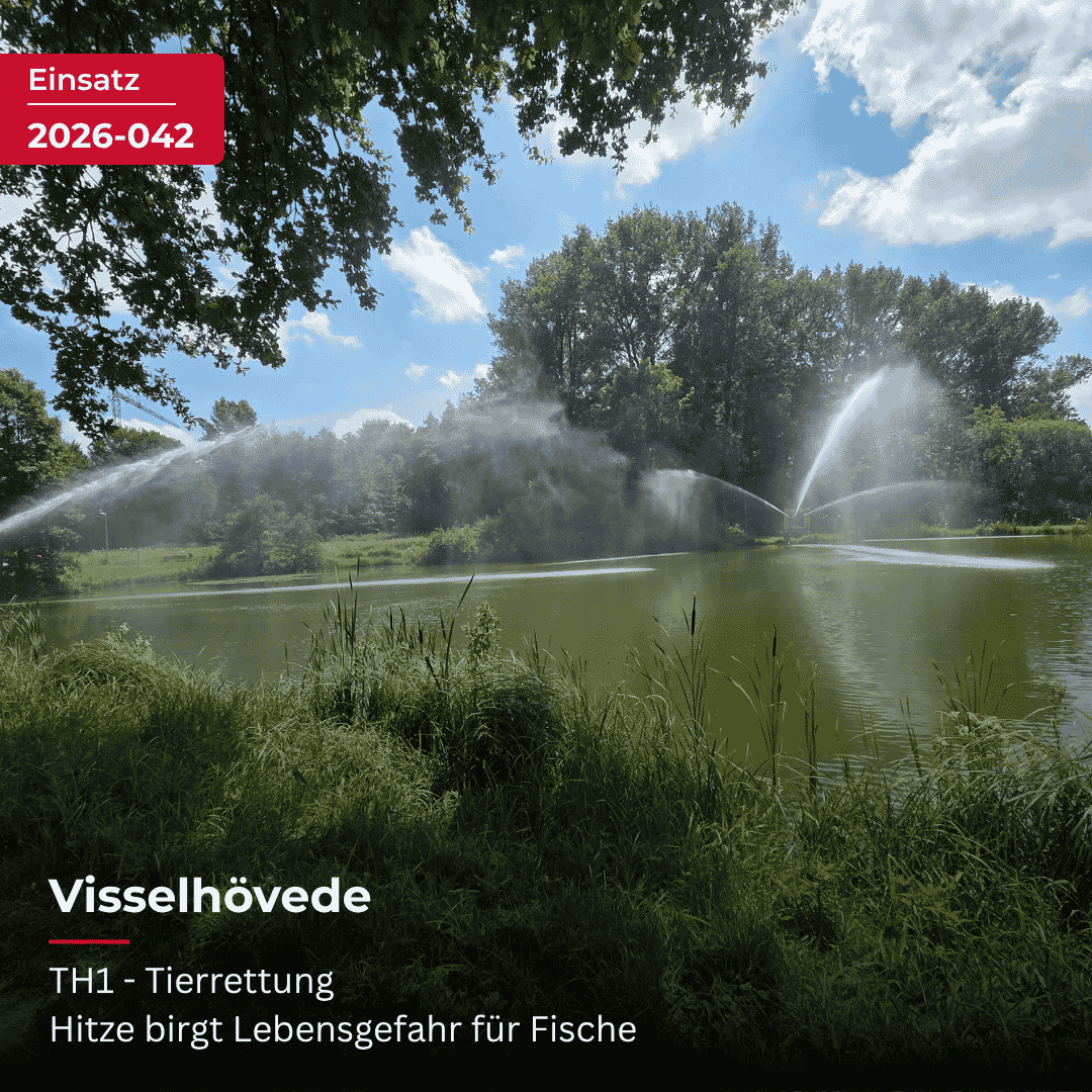 Mehr über den Artikel erfahren Feuerwehren retten Visselsee vor weiterem Fischsterben