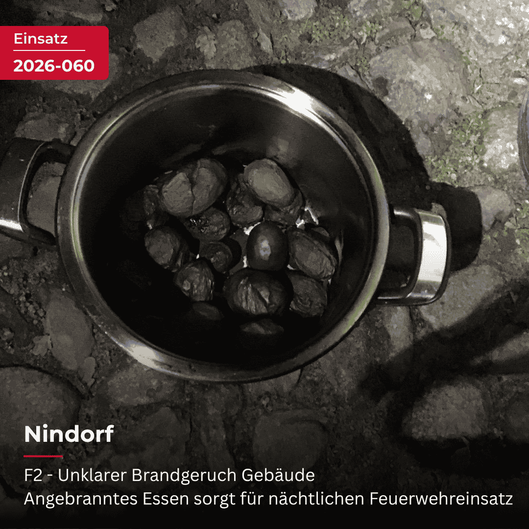 Mehr über den Artikel erfahren Angebranntes Essen sorgt für nächtlichen Feuerwehreinsatz in Nindorf